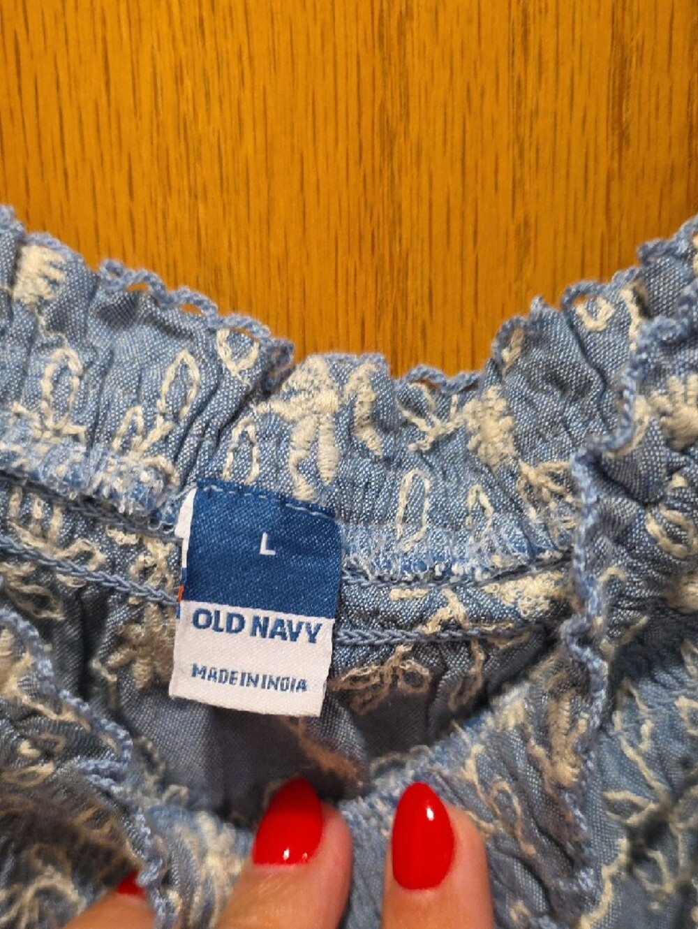 Old Navy Blue Floral Puff-Sleeve Sundress - Picture 2 of 4